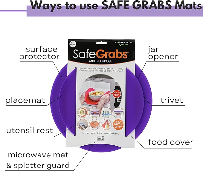 Silicone Microwave Mat Purple