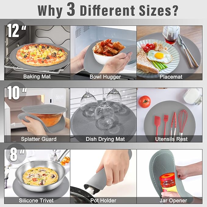 Silicone Microwave Mat Red